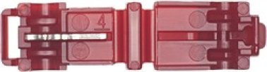 Self-Stripping T-Tap Female Quick Slide Connector, Fully Insulated, 22 to 18 AWG, 1/4" Tab Width (Pack of 25)