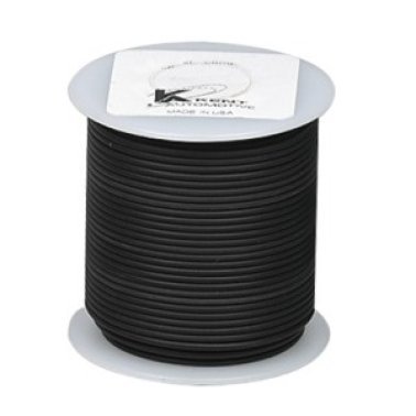 Plastic Covered Primary Wire, Polyvinyl, 16 AWG, Black, 100' Length, Multi-Strand, 10 Amps, Heat Resistant (Pack of 1)
