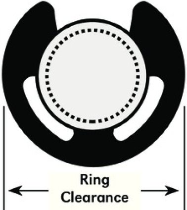 Retaining Ring, External E-Type, Steel, Black Phosphate Finish, 5/32" Shaft Diameter (Pack of 50)