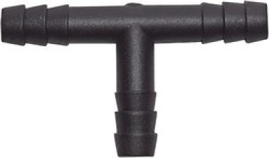 Vacuum Hose Connector, Plastic, 1/4 x 1/4", Tube x Tube x Tube (Pack of 10)