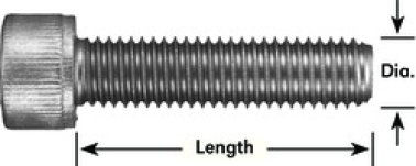 Socket Head Cap Screw, 18-8 Stainless Steel, Plain Finish, Coarse Thread, 9/64" Hex Key, #8-32 x 3/4" (Pack of 25)