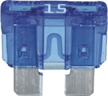 ATO/ATC Fuse with Element Indicator, 15 Amps, Blue (Pack of 5)