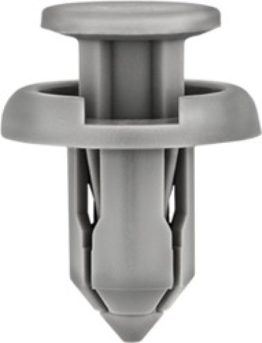 Bumper Push-Type Retainer for Honda, Nylon, Gray, Fits 10mm Hole, 20mm Head, 13mm Stem Length (Pack of 15)