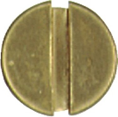 Machine Screw, Slotted Flat Head, Brass, Coarse Thread, #10-24 x 2" (Pack of 50)