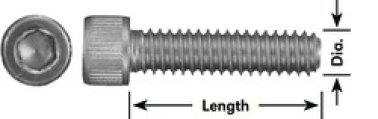 Socket Head Cap Screw, 18-8 Stainless Steel, Plain Finish, Coarse Thread, 5/32" Hex Key, #10-24 x 1/2" (Pack of 25)