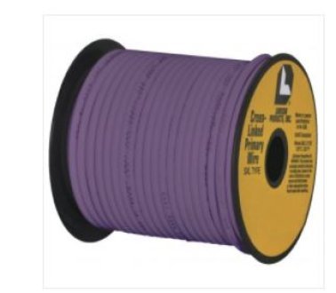 Cross Linked Primary Wire, Polyethylene, 20 AWG, 60 Volts, Purple, 100' Length, SAE J1128 SXL Cable (Pack of 1)