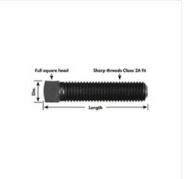 Set Screw, Square Head, Cup Point, Alloy Steel, Black Oxide Finish, Coarse Thread, 3/8-16 x 3-1/2" (Pack of 10)