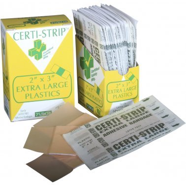 Certi-Strips - Plastic - Xtra Large - 2" x 3" - 25/box (Pack of 1)