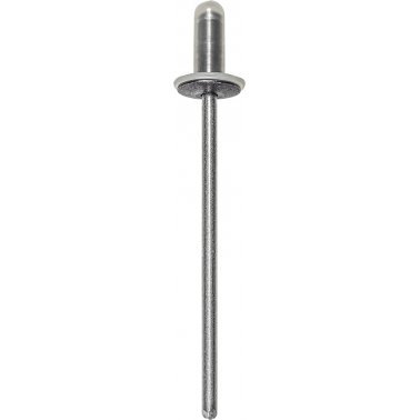 Cab and Exterior Trim Specialty Pull Rivet for Ford, Aluminum/Steel, Black, 4mm Diameter, 1.2-3.2mm Grip Range, 9mm Flange (Pack of 25)