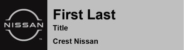 Crest Nissan Name Badge