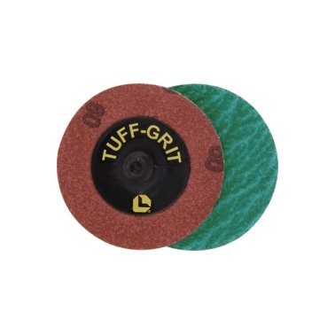 Tuff-Grit - Grinding Disc, Use on Right Angle and Flexible Shaft Grinders, Fast Cutting, Zirconium Grain, Twist-On Arbor, 60 Grit, 2" Diameter (Pack of 10)