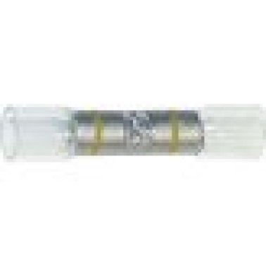 Visa Seal™ - Butt Connector, Crystal Clear Insulation, 12 to 10 AWG, Clear with Yellow Stripe (Pack of 25)