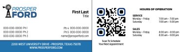Prosper Ford Service Business Cards (2 Sided)