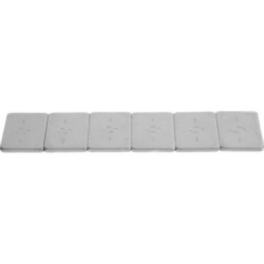 Low Profile Steel Adhesive Wheel Weight, Powder Coated, 1/4oz Segments, 12 Segments/Strip, 3oz Total Strip Weight, Gray (Pack of 48)