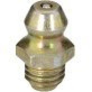 Ball Check Grease Fitting, Straight, Hardened Steel, 1/4-28 Tapered Thread, 1/2" Length (Pack of 50)