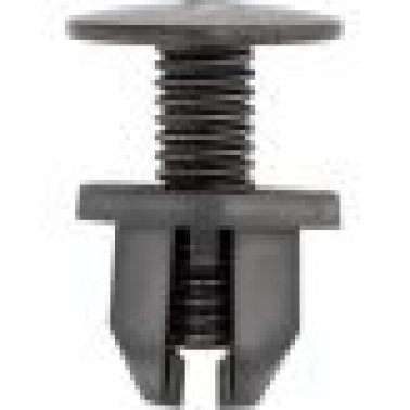 Fender Liner Push-Type Retainer for Honda, Phillips Truss Head SS Screw, Nylon, Black, 15.5mm Head, 15mm Grommet Head (Pack of 5)