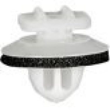 Molding Clip with Sealer for Toyota, Nylon, White, 10 x 10mm Top and 15mm Bottom Head, 8 x 8mm Stem Size (Pack of 25)