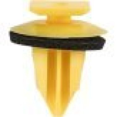 Door Garnish Clip with Sealer for Toyota/Lexus, Nylon, Yellow, 10 x 10mm Top, 16mm Bottom Head, 9.5 x 9.5 x 15mm Stem (Pack of 25)