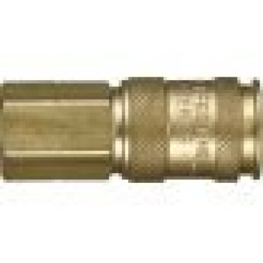 Dixon - Heavy-Duty Quick Disconnect Coupler, Brass, High Flow, Female NPTF, 1/4" Body Size, 3/8-18 Thread Size (Pack of 1)