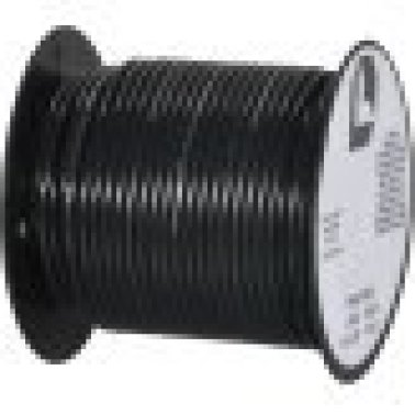 Plastic Covered Primary Wire, Vinyl Plastic, 18 AWG, 60 Volts, Black, 100' Length, SAE J1128 GPT Cable (Pack of 1)