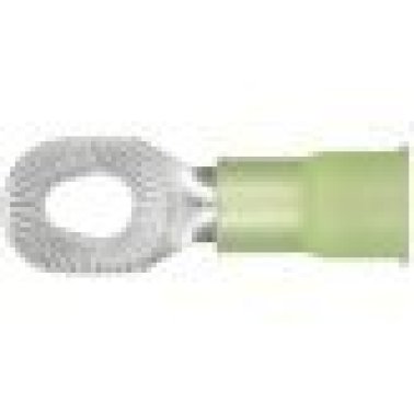 Visa Crimp™ - Ring Tongue Terminal, Standard, Nylon Insulated, 12 to 10 AWG, 6 to 8/10 Stud Size, Yellow (Pack of 100)
