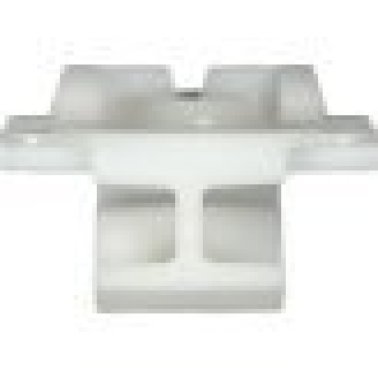 Rocker Moulding Clip, 28mm Width, 43mm Length, 27mm Overall Height, White Nylon (Pack of 15)