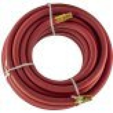 Air/Multipurpose Hose, EPDM Inner Tube, 4 Spiral Plies Polyester Yarn Reinforcement, Black, 250PSI, 3/8" x 25' (Pack of 1)