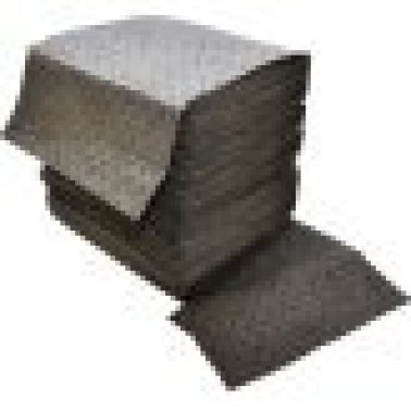 Spilfyter - Economy Grade Universal Sorbent Pad, Gray, 32 Gallons/Case Absorption Capacity, Single Weight, 16" x 18", 200/Box (Pack of 1)
