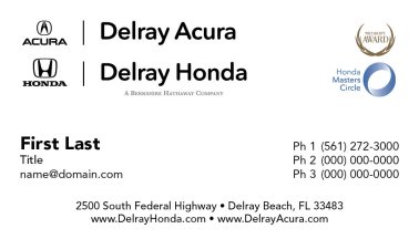 Delray Auto Combo Business Card