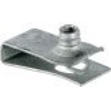 Extruded U-Nut with Locking Thread for GM, Zinc Organic, M4.2-1.41 (#8) Screw Size, 0.65-3.8mm Panel Range (Pack of 25)