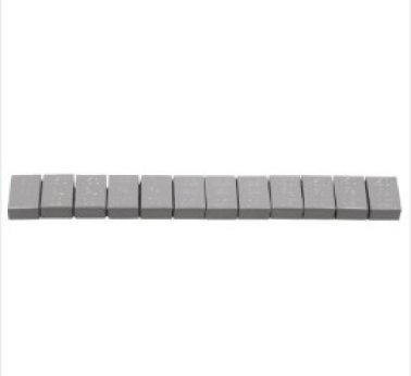 Low Profile Steel Adhesive Wheel Weight, Powder Coated, 1/2oz Segments, 12 Segments/Strip, 6oz Total Strip Weight, Gray (Pack of 28)