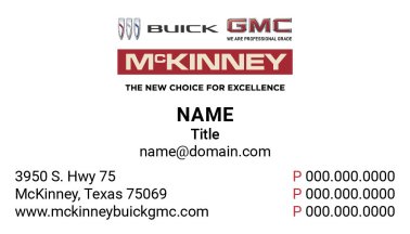 McKinney Buick/GMC Business Cards