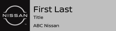 ABC Nissan Name Badge