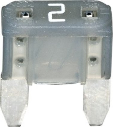 MINI Fuses-2 Amps Gray     (5 per pack)