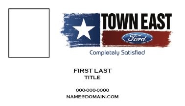 Town East Ford Photo Business Card