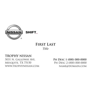 Trophy Nissan Shift_ Business Cards