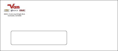 Van Chevrolet (AZ) Window Envelope - 2500 ct