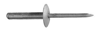 Blind Rivet Aluminum/Steel Large Flange 1/4 - 1/2 Grip Range 3/16 Diameter (100 per pack)