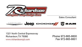 Richardson CJDR Generic Business Cards