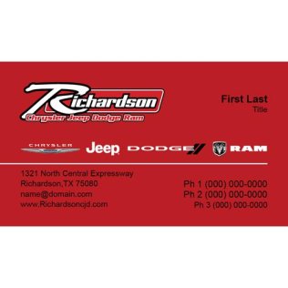 Richardson CJDR Business Cards - Red Background