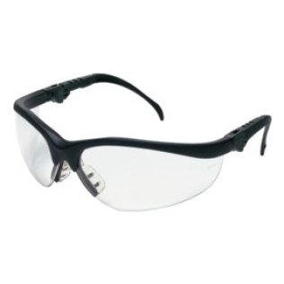 Crews - Klondike Plus Safety Glasses Black Frame Clear Lens Anti-Fog Scratch Resistant Coating (12 per pack)