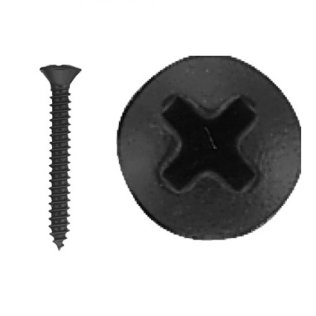 Sheet Metal Screw Phillips Oval Head Black Finish Steel #8 x 1/2 (100 per order)