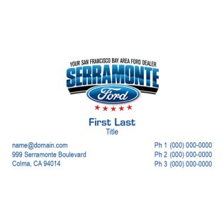 Serramonte Ford Business Cards