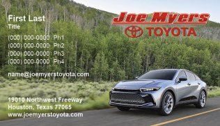 Joe Myers Toyota 1-Sided Business Cards - Crown