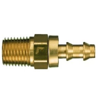 Barb-Lok Hose End 1/4 (-4) Male Pipe NPTF 3/8-18 (-6) (5 per pack)