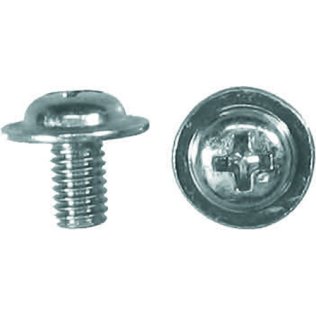 Hex Head Tapping Screw - M4.2 Diameter; 18mm Length; 7mm Across Flats; 12mm Washer Diameter; Hex Drive; Hex with Free Spinning Washer Head; Steel; Black Finish (25 per pack)