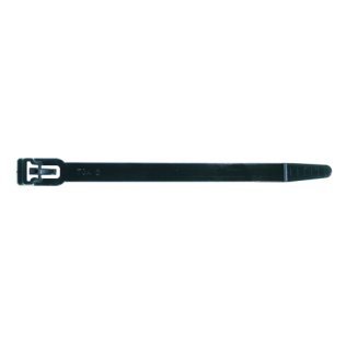 Cable Ties-Releasable 10 Length 0.34 Width Black 50 LBs Minimum Loop Tensile Strength 2-3/4 Bundle Diameter (100 per pack)