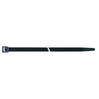 Cable Ties-Releasable 15 Length 0.35 Width Black 175 LBs Minimum Loop Tensile Strength 4 Bundle Diameter (25 per pack)