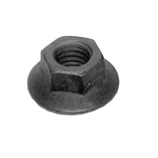 Hex Flange Spinlock Nut - 3/8-16 Thread Size; 9/16 Across Flats; 7/8 Flange O.D.; Black Phosphate Finish (100 per pack)