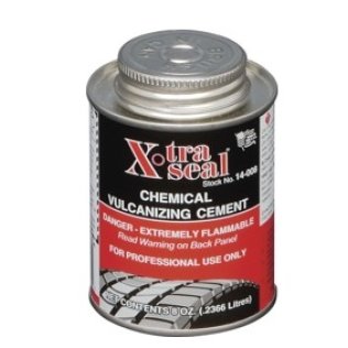 Tire Repair Tire Patch Cement Chemical Vulcanizing Cement - 8 Oz. Brush Top Can (Sold Individually)
